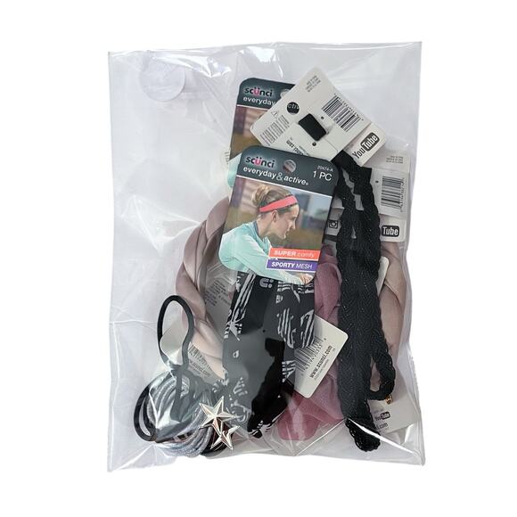 Hair Accessories Lot Satin Braided Beaded Headbands Scrunchie Elastics Clip - Picture 3 of 4